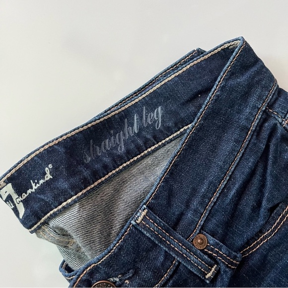 7 For All Mankind • Dark Blue Straight Leg Denim Jeans - Picture 4 of 8